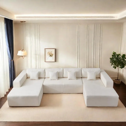 U-Shaped Modular Sectional Sofa/Couches with Plush Cushions