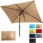 6.5 x 10 Ft Rectangular Patio Umbrella with Crank