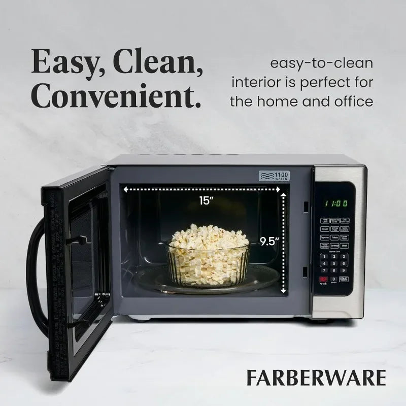 1.2 Cu.Ft. Microwave Oven, 1000 Watt with LED Lighting