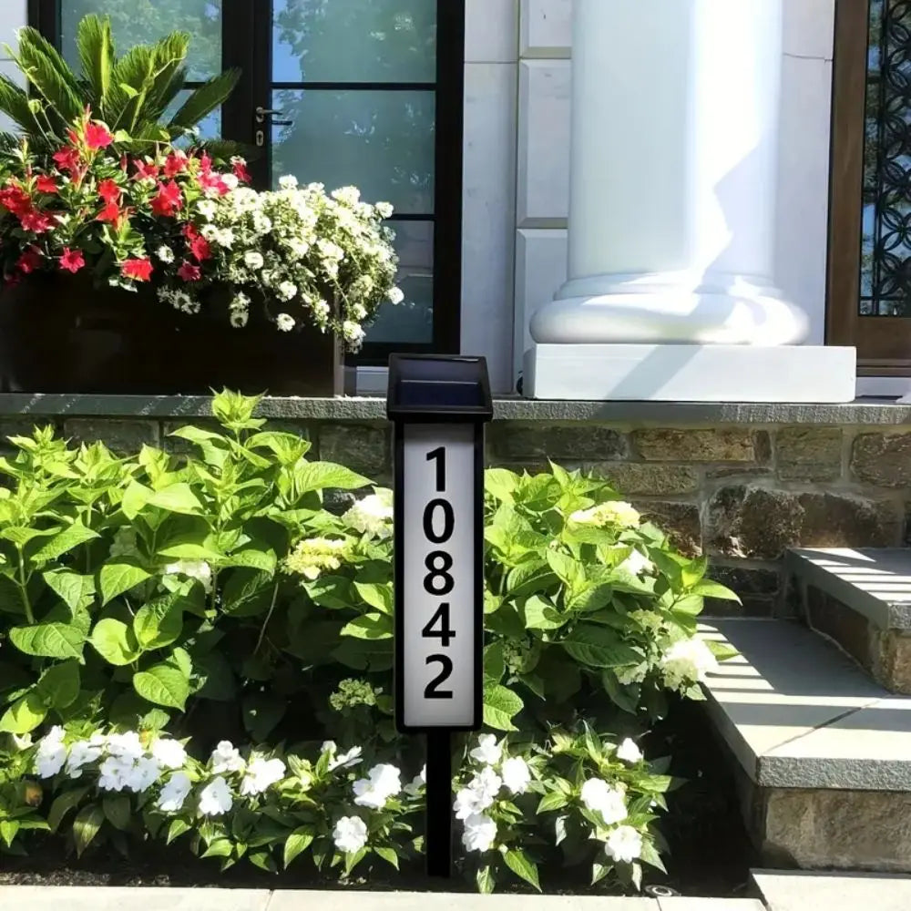 1 pc Solar Powered Address Sign Light With Stake