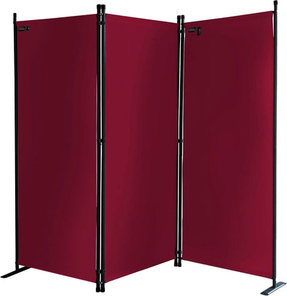 67" W x 65" H Room Divider, 3-Panel Folding Privacy Screen