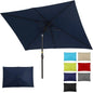 6.5 x 10 Ft Rectangular Patio Umbrella with Crank