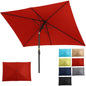 6.5 x 10 Ft Rectangular Patio Umbrella with Crank