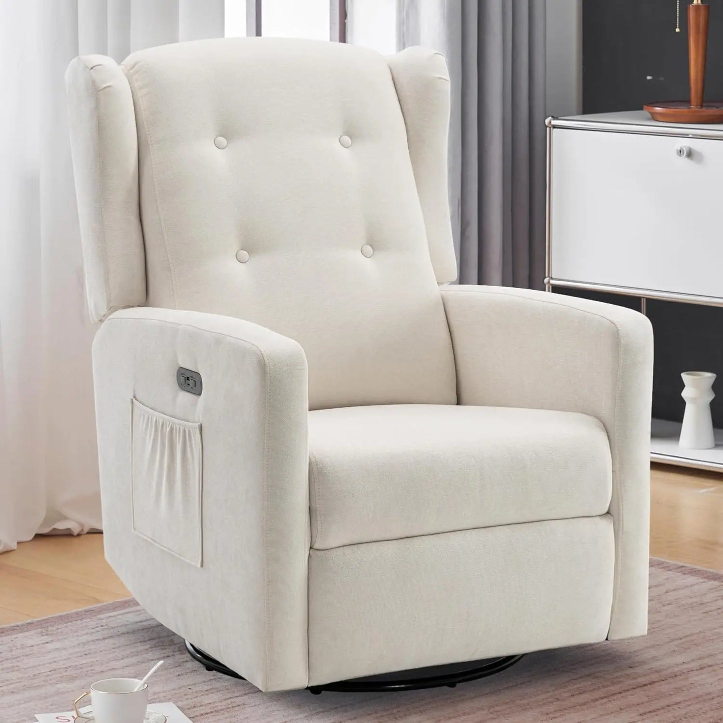Swivel Rocking Recliner Chair, Electric