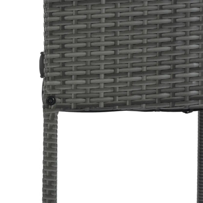 5-pieces Patio Wicker Bar Set With Removable Cushions