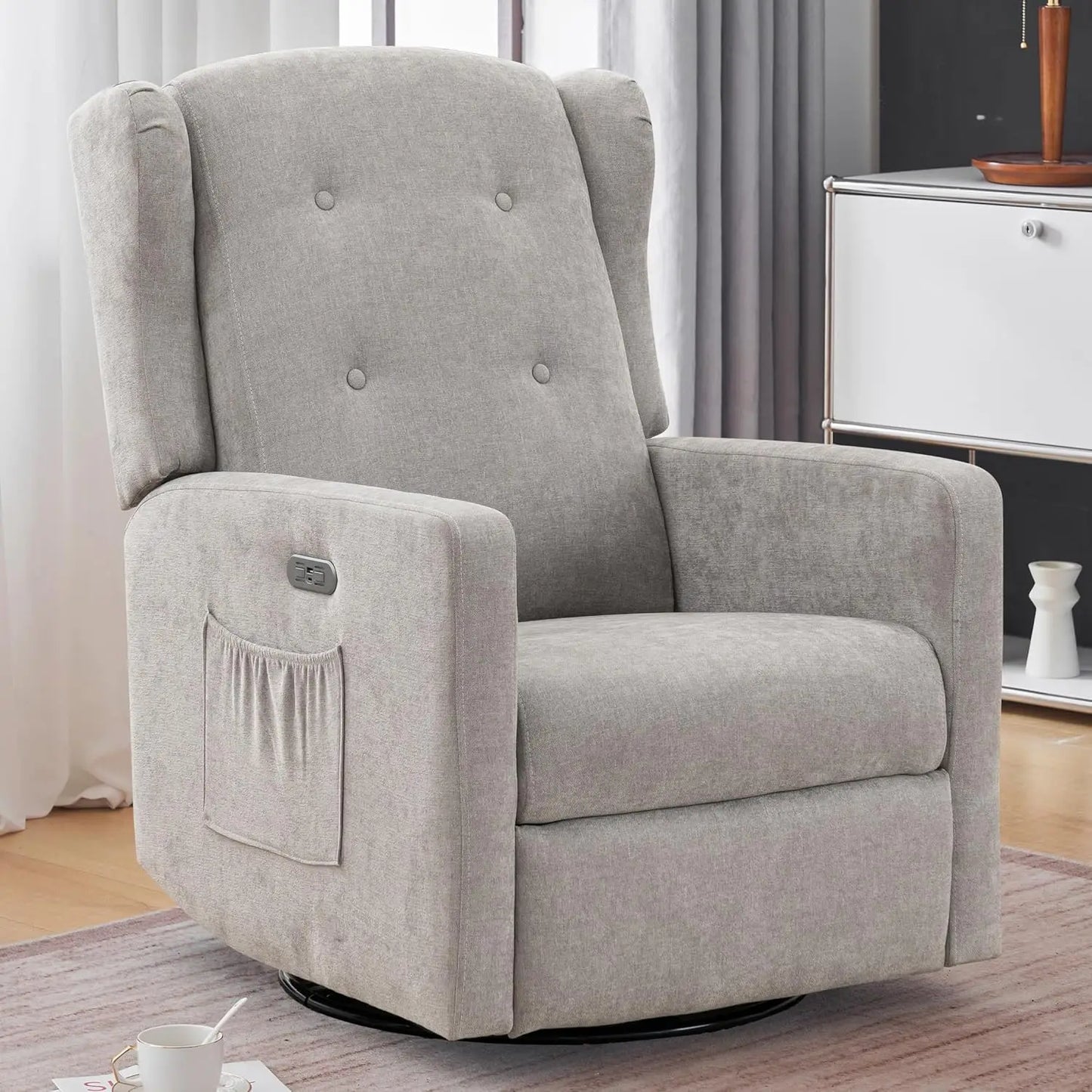 Swivel Rocking Recliner Chair, Electric