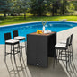 5-Piece Patio Wicker Bar Set