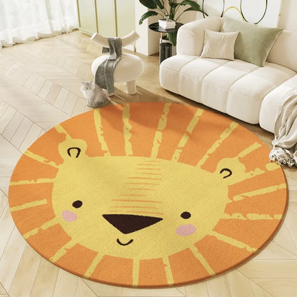 Cartoon Animal Round Bedroom Rug/Mat