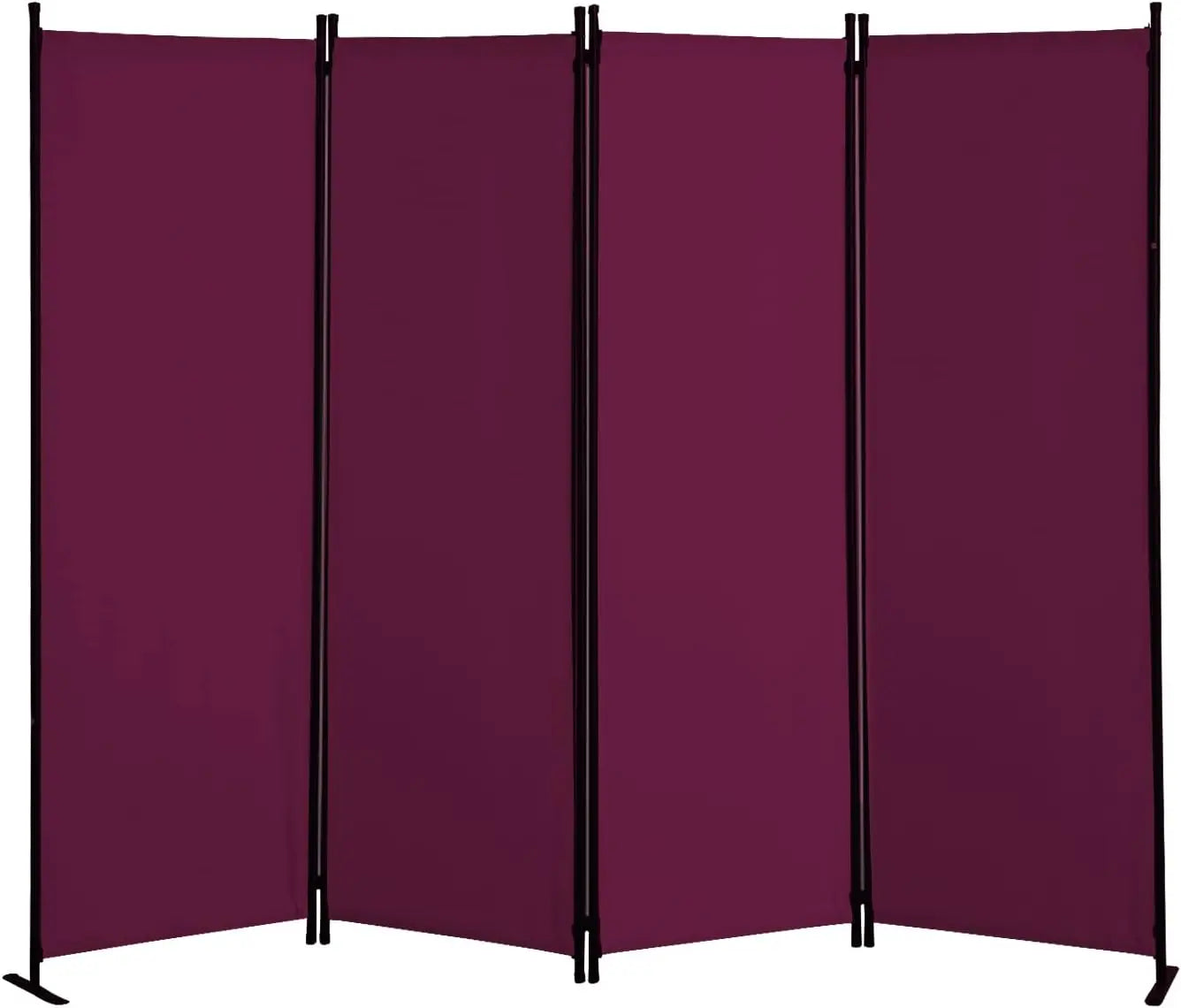 4 Panel Room Dividers, Folding Privacy Screen Partition Steel Frame