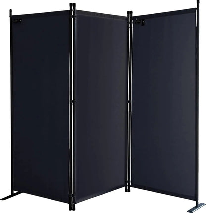 67" W x 65" H Room Divider, 3-Panel Folding Privacy Screen